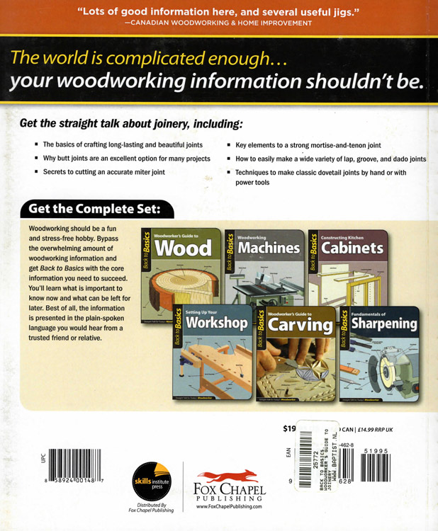 Woodworker's Guide to Joinery - Back to Basics