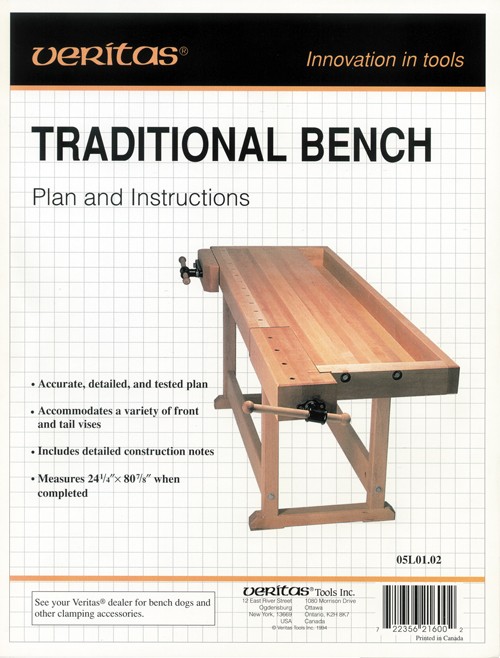 Werktekening: Traditional Bench
