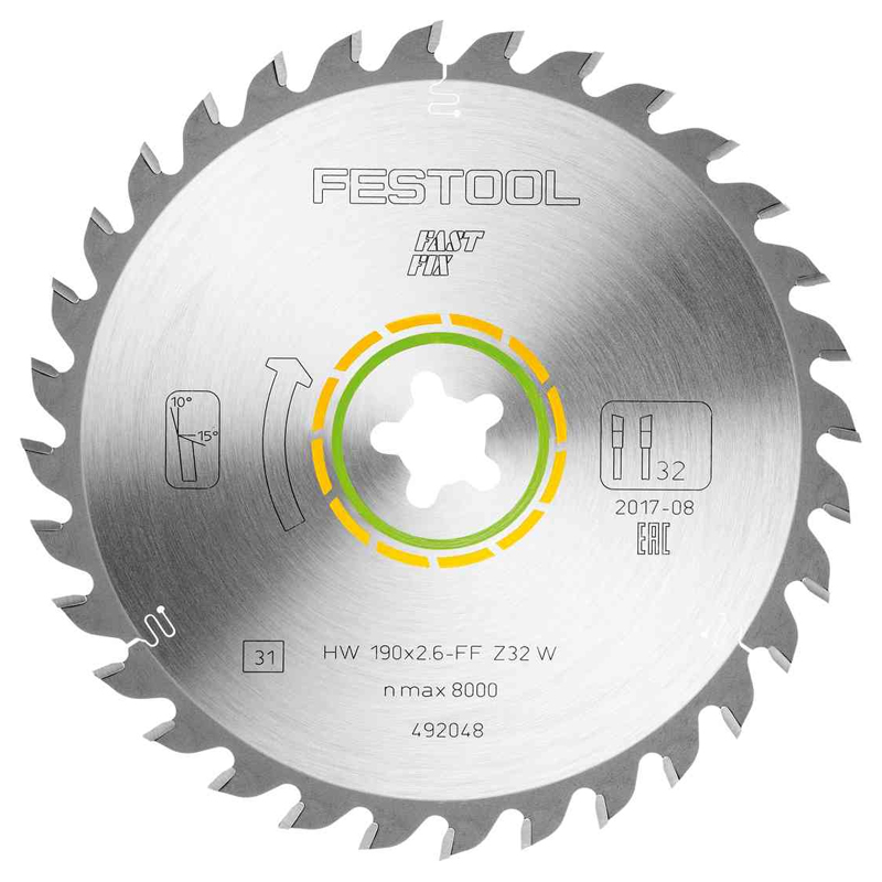 Festool cirkelzaagblad wood universal 190 x 2,6 mm FF W32