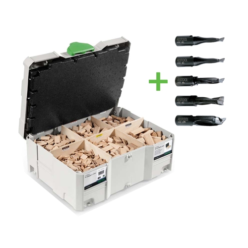 Festool Domino systainer met beuken deuvels