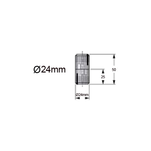 Inboorscharnier Ø 24 mm messing, 2 stuks