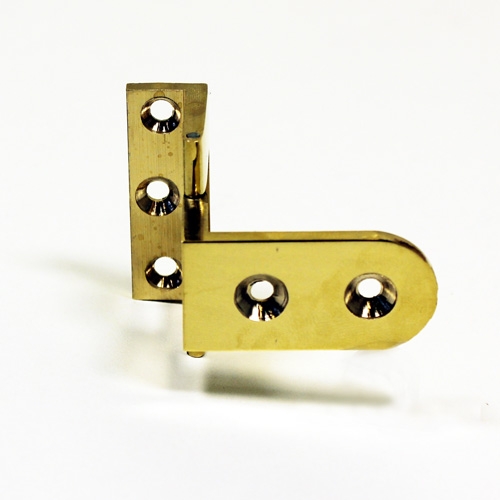 Meubelscharnier messing dubbel gekropt 40 x 20 mm
