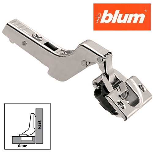 Blum keukenkastscharnier Clip Blumotion nikkel 110º inliggend