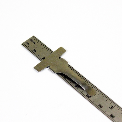 Baptist rvs liniaal 150 mm met dieptemeter