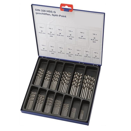 Spiraalborenset HSS-G, 130-delig