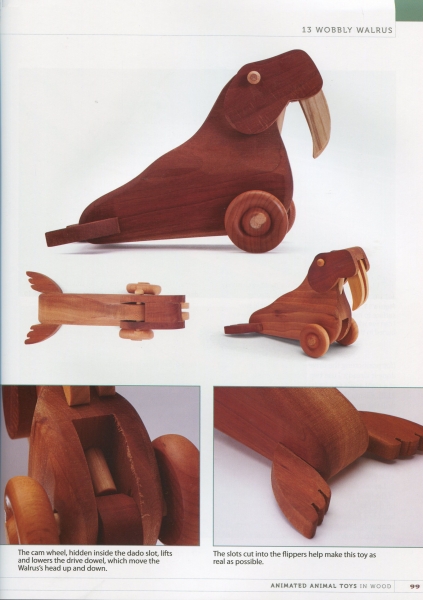 Animated Animal Toys in Wood - David Wakefield