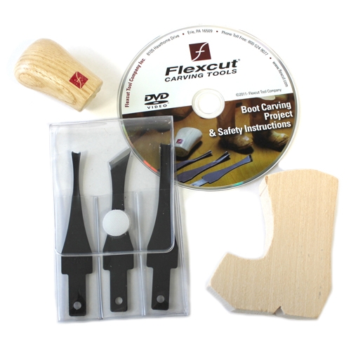 Flexcut SK110 4 delige craft carver set incl. handvat