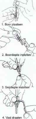 Famag hm vario opsteekverzinkboor voor boren 3 - 8 mm
