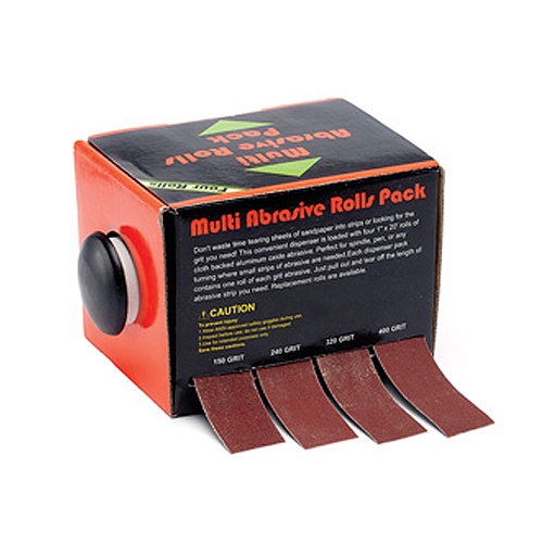Schuurpapierdispenser met 4 rollen, 25 mm breed