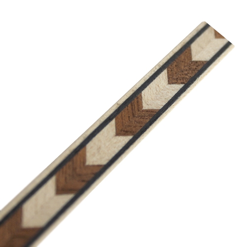 Inleglijst fineer pijl licht en donker, 10 x 1000 mm