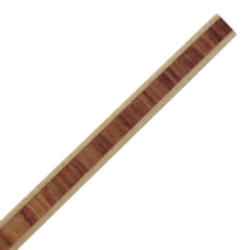 Inleglijst fineer rood, 5 x 1000 mm