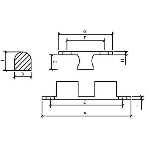 Kogelsnapslot 43 x 8 mm messing