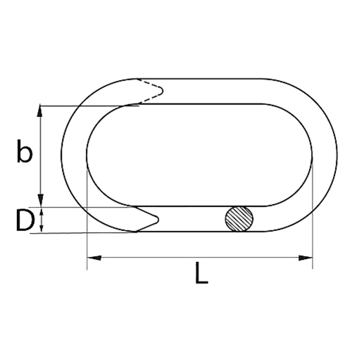 Noodschakel verzinkt 4 mm