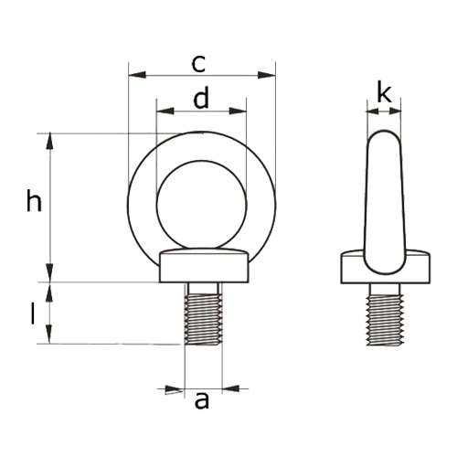 Ringschroef verzinkt schroefdraad M10