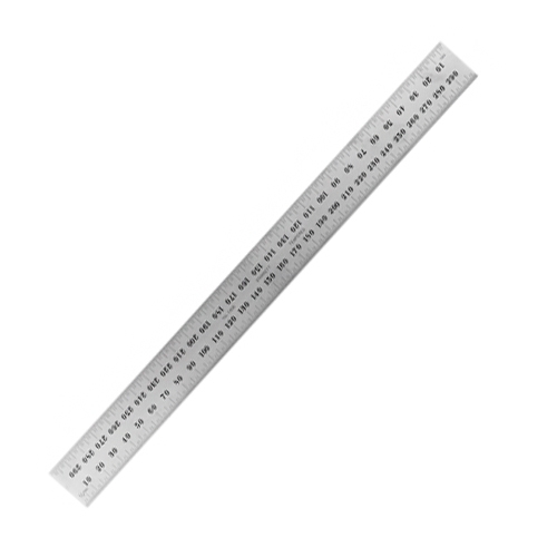 Starrett liniaal 300 mm met 1 en 1/2 mm verdeling