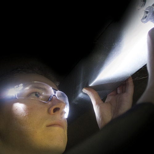 JSP Stealth beschermbril transparant glas met LED verlichting