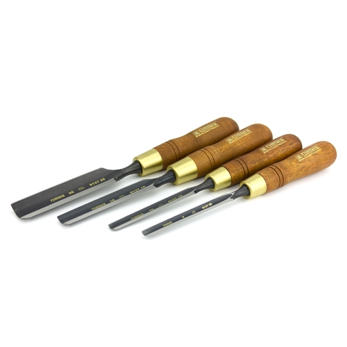Narex vermetgutsenset met houten heft, 4-delig