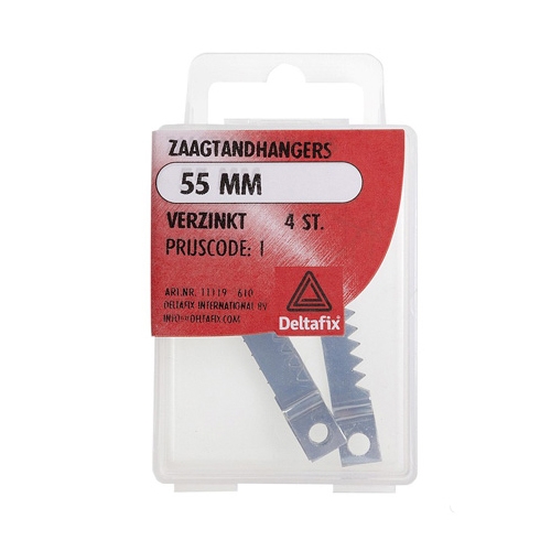 Zaagtandhangers 55 mm verzinkt, 4 stuks