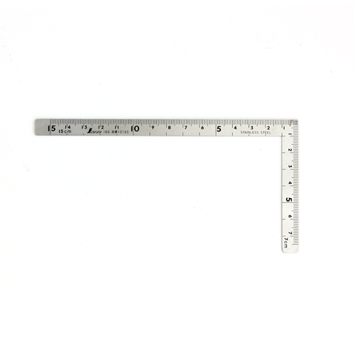 Shinwa Japanse winkelhaak rvs 4x maataanduiding 75/150 mm