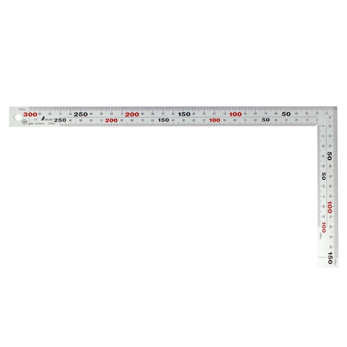 Shinwa Japanse winkelhaak rvs 8x maataanduiding 150/300 mm