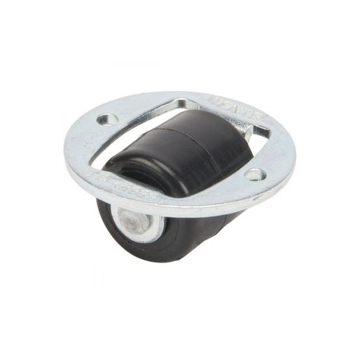 Bokwiel kunststof zwart met plaat 14 x 14 mm tot 15kg