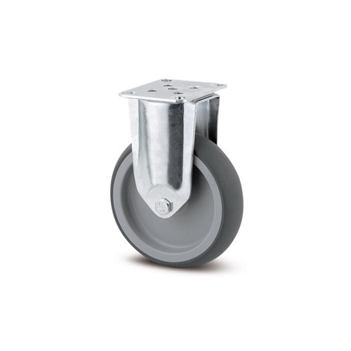 Bokwiel kunststof grijs met plaat 75 x 25 mm tot 60kg