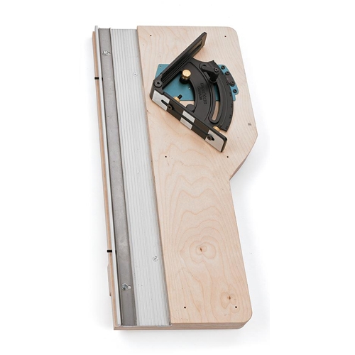 Veritas 'shooting board' met verstekgeleider en track 600 mm links