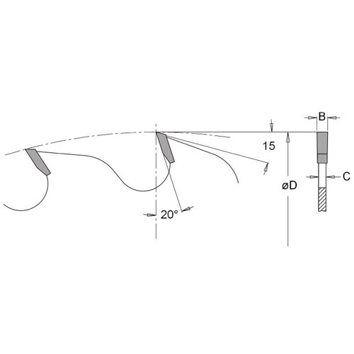 Dimar cirkelzaagblad MAF 400 x 2,5 / 3,5 x 30 mm 32T