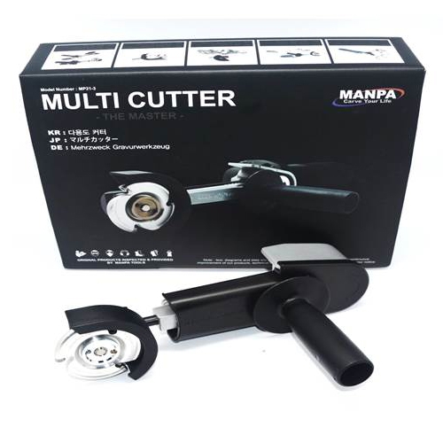 Manpa Multi Cutter basis set inclusief 70 mm snijschijf 3 x 8 mm rond carbide snijmessen