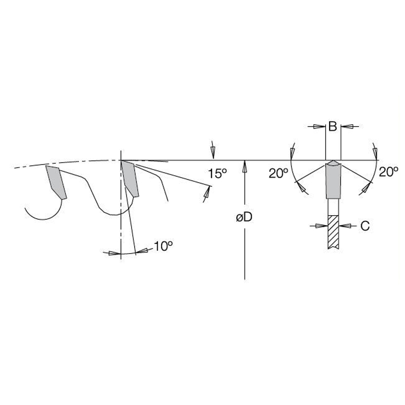 Dimar cirkelzaagblad MED 253 x 2,2 / 3,2 x 32 mm 48T