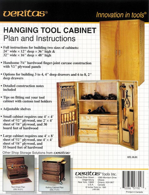 Werktekening: Hanging Tool Cabinet