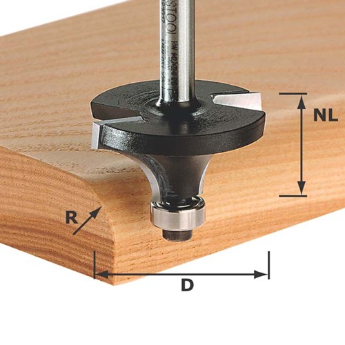 Festool afrondfrees HW D38,1/R12,7 radius 12,7 mm (schacht 8 mm)