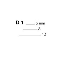 Pfeil D 1-12 rechte guts, dubbel geslepen rechte snede 12 mm