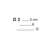 Pfeil D 2-8 rechte guts, zeer licht gebogen snede 8 mm
