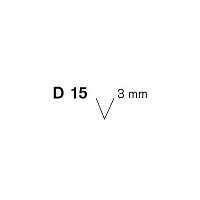 Pfeil D 15-3 rechte guts, 45° V-vorm snede 3 mm
