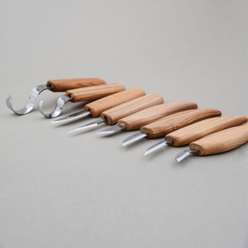 BeaverCraft S08 houtsnijset inclusief wetpasta, strop en canvas foudraal 8-delig