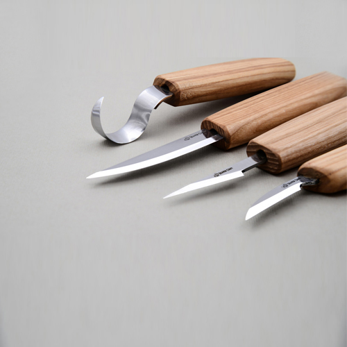 BeaverCraft S09 houtsnijset inclusief canvas foudraal 4-delig