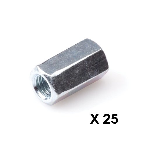 Koppelmoer verzinkt DIN6334 M16 x 48 mm