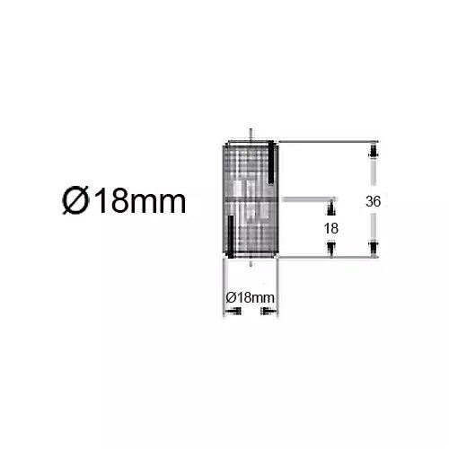 Inboorscharnier Ø 18 mm messing, 2 stuks