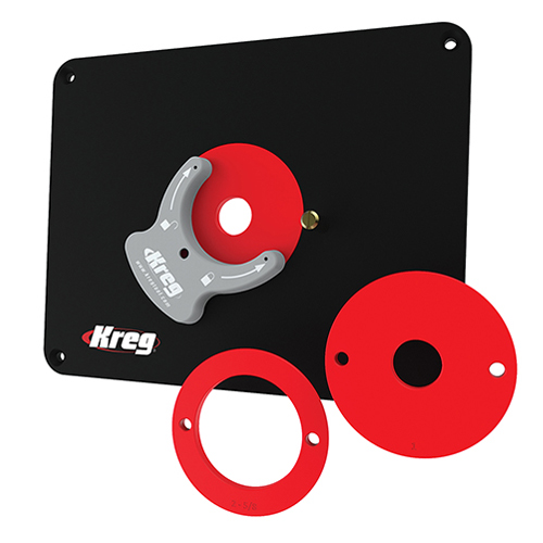 Kreg freestafel inlegplaat 298 x 235 mm inclusief 3 freesringen