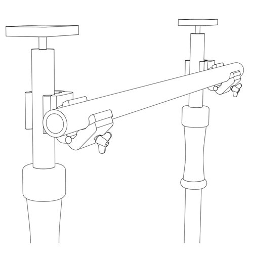 Piher dubbele Multiclamp 18 - 48 mm voor de Multiprop