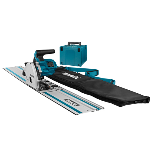 Makita DSP600ZJ2 invalcirkelzaag 165 mm 2x 18 V met geleiderail (zonder accu)