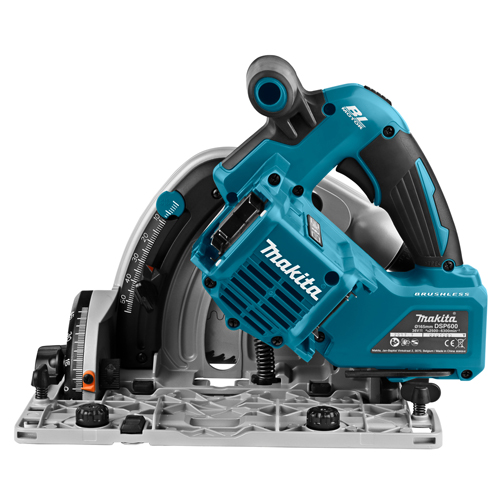 Makita DSP600ZJ2 invalcirkelzaag 165 mm 2x 18 V met geleiderail (zonder accu)
