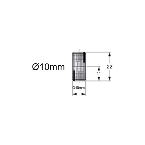Inboorscharnier Ø 10 mm messing, 2 stuks