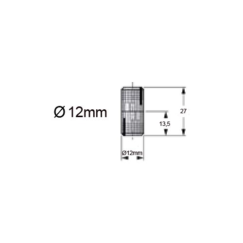 Inboorscharnier Ø 12 mm messing, 2 stuks