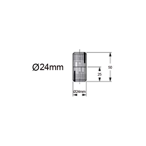 Inboorscharnier Ø 24 mm messing, 2 stuks
