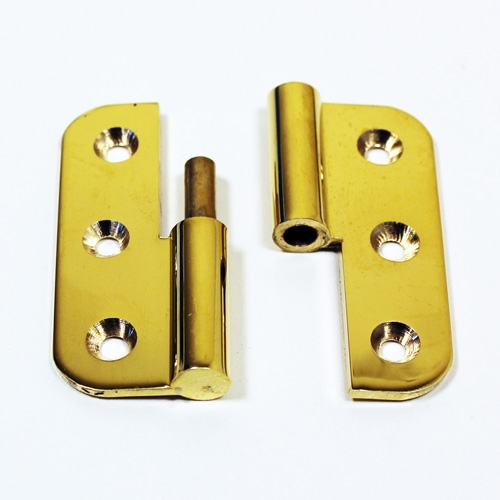 Meubelpaumelle messing 50 x 40 mm rechts