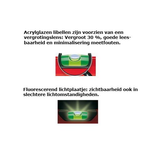 Sola stelwaterpas AZH 120 cm - 4 libellen en 2 stelvoetjes