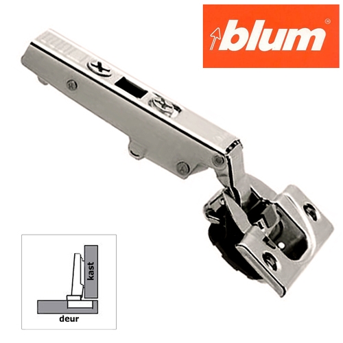Blum keukenkastscharnier Clip Blumotion nikkel 110º rechte arm