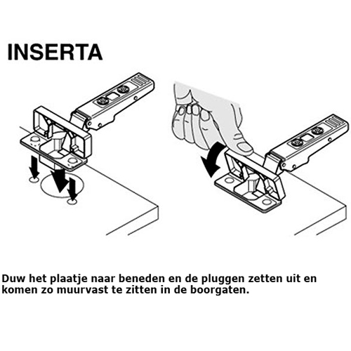 Blum keukenkastscharnier Inserta Blumotion nikkel 110º rechte arm